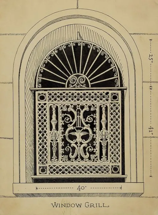Framed Print : Window Grille, 1935 / 1942. Creator: Lucien Verbeke Framed Print : Window Grille, 1935 / 1942. Creator: Lucien Verbeke