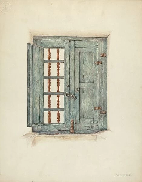 Window Shutters and Details, c. 1939. Creator: William Kieckhofel