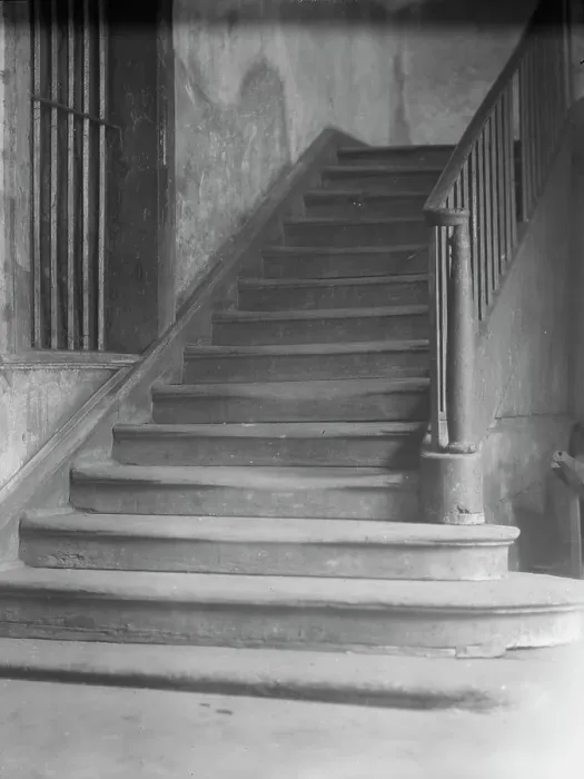 Framed Print : Window and stairway in the old Ursuline convent, New Orleans, between 1920 and 1926. Creator: Arnold Genthe Framed Print : Window and stairway in the old Ursuline convent, New Orleans, between 1920 and 1926. Creator: Arnold Genthe