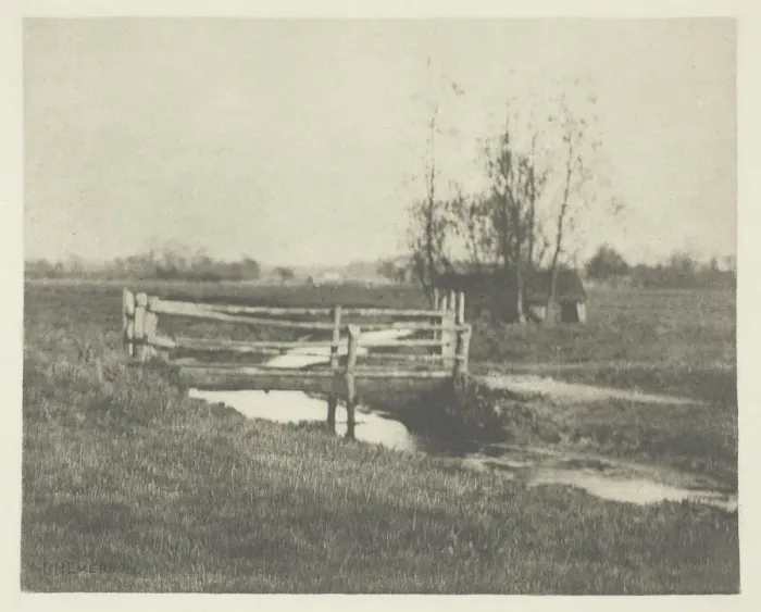 Framed Print : Where Winds the Dike (Norfolk), c. 1883 / 87, printed 1888. Creator: Peter Henry Emerson Framed Print : Where Winds the Dike (Norfolk), c. 1883 / 87, printed 1888. Creator: Peter Henry Emerson