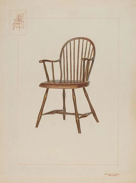 Windsor Bamboo-turned Chair, c. 1937. Creator: Edward L Loper