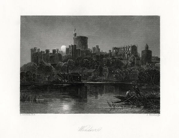 Windsor Castle, Berkshire, 19th century. Artist: J Horsburgh