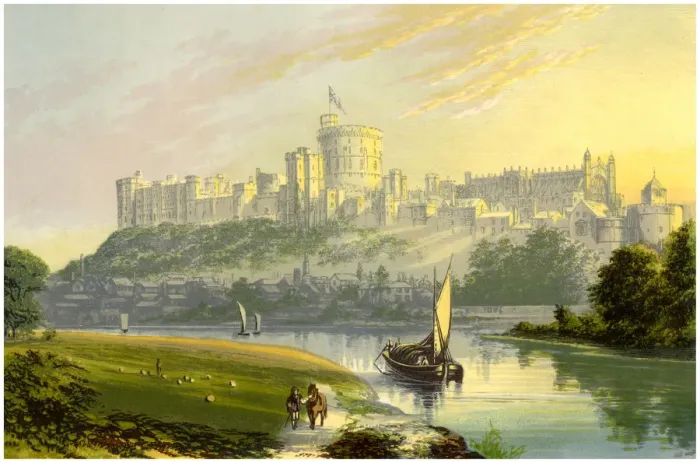Framed Print : Windsor Castle, Berkshire, the Royal residence, c1880 Framed Print : Windsor Castle, Berkshire, the Royal residence, c1880