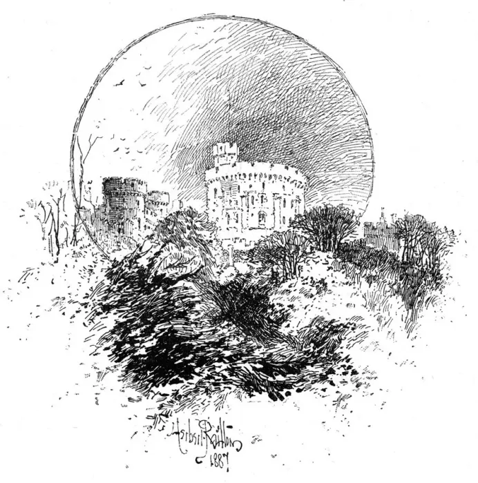Framed Print : Windsor Castle from the Deans garden, 1887, (1900) Framed Print : Windsor Castle from the Deans garden, 1887, (1900)