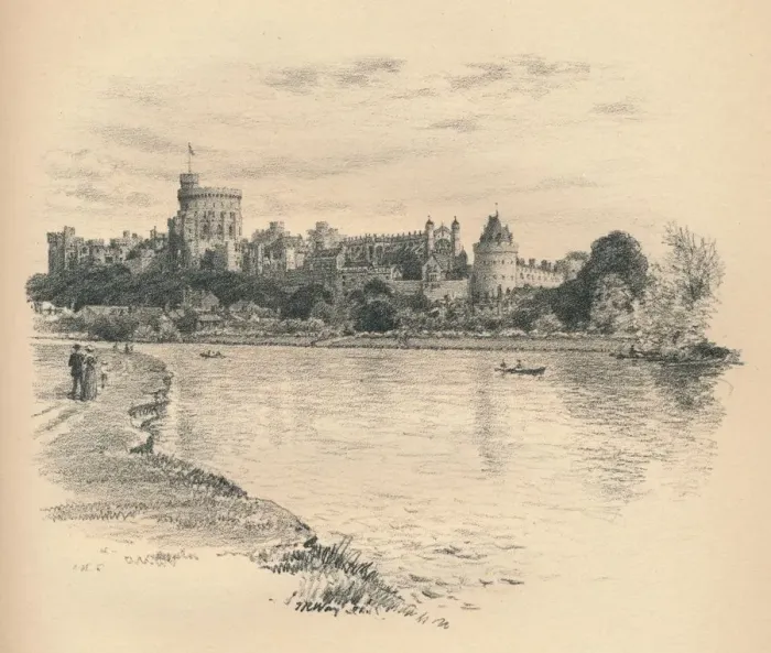 Framed Print : Windsor Castle From The River, 1902. Artist: Thomas Robert Way Framed Print : Windsor Castle From The River, 1902. Artist: Thomas Robert Way