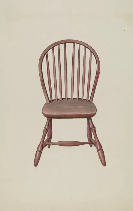 Framed Print : Windsor Chair, 1936. Creator: Dana Bartlett Framed Print : Windsor Chair, 1936. Creator: Dana Bartlett