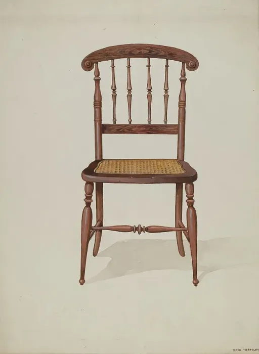 Framed Print : Windsor Chair, 1936. Creator: Dana Bartlett
