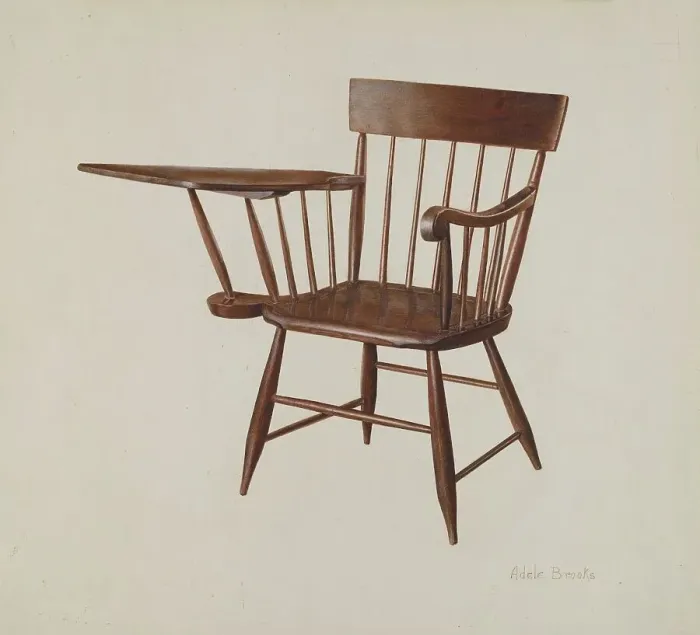 Framed Print : Windsor Chair, c. 1935. Creator: Adele Brooks Framed Print : Windsor Chair, c. 1935. Creator: Adele Brooks