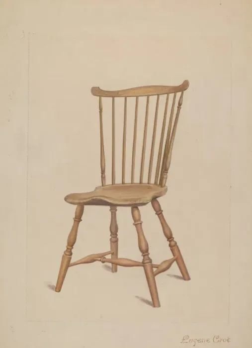 Framed Print : Windsor Chair, c. 1936. Creator: Eugene Croe Framed Print : Windsor Chair, c. 1936. Creator: Eugene Croe