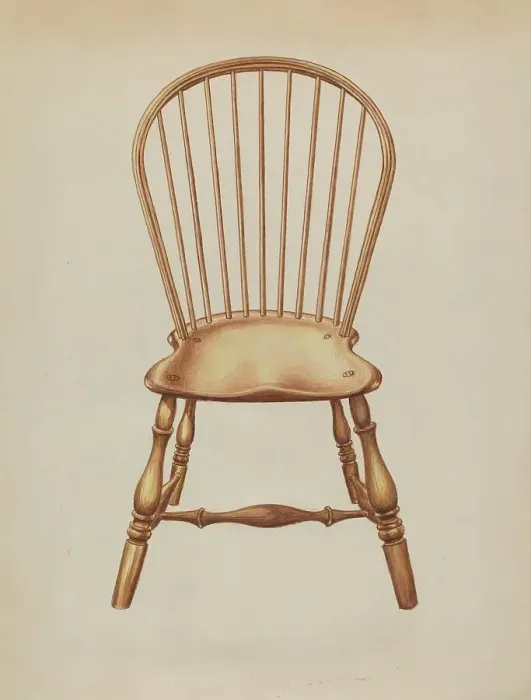 Framed Print : Windsor Chair, c. 1936. Creator: Gerald Bernhardt Framed Print : Windsor Chair, c. 1936. Creator: Gerald Bernhardt