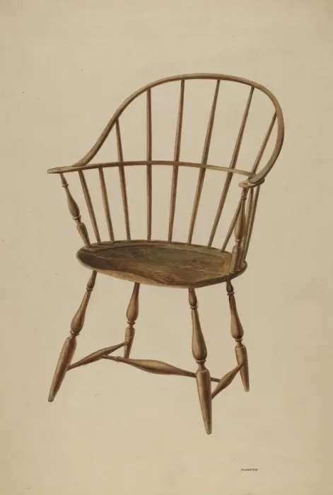 Framed Print : Windsor Chair, c. 1939. Creator: Louis Plogsted Framed Print : Windsor Chair, c. 1939. Creator: Louis Plogsted