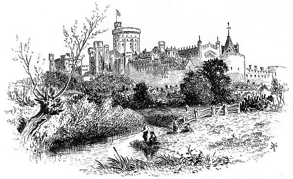 Windsor, from Clewer, 1880. Artist: Robert Taylor Pritchett