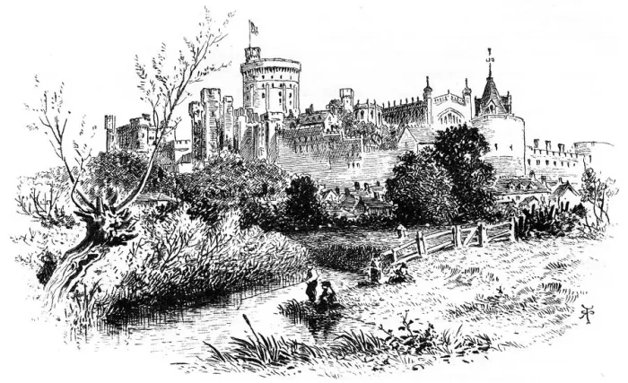 Framed Print : Windsor, from Clewer, 1880. Artist: Robert Taylor Pritchett