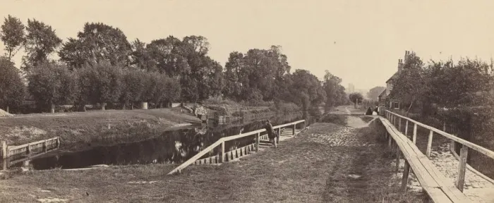 Framed Print : Windsor Lock, 1862. Creator: Victor A Prout Framed Print : Windsor Lock, 1862. Creator: Victor A Prout