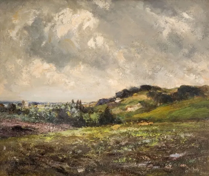 Framed Print : Windswept Hills, 1880-1930. Creator: John Rabone Harvey Framed Print : Windswept Hills, 1880-1930. Creator: John Rabone Harvey