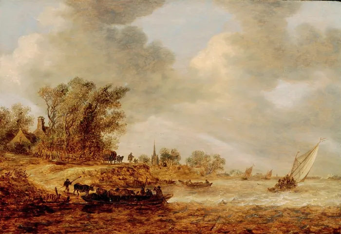 Framed Print : A Windy Day, 1651. Creator: Jan van Goyen Framed Print : A Windy Day, 1651. Creator: Jan van Goyen