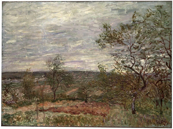 Windy Day at Veneux, 1882. Artist: Alfred Sisley