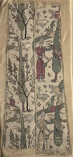 Wine bearers in landscape, from a robe, 1525-1550. Creator: Unknown