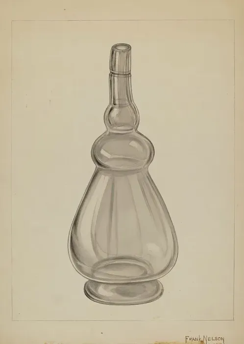 Framed Print : Wine Bottle, c. 1937. Creator: Frank Nelson Framed Print : Wine Bottle, c. 1937. Creator: Frank Nelson