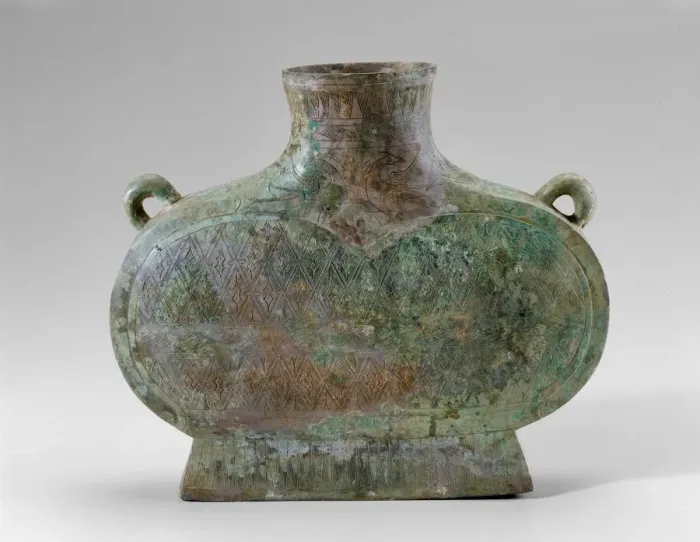 Framed Print : Wine Flask (Bian Hu), Han dynasty (206 B. C. -A. D. 220), 1st century B. C. / A. D Framed Print : Wine Flask (Bian Hu), Han dynasty (206 B. C. -A. D. 220), 1st century B. C. / A. D