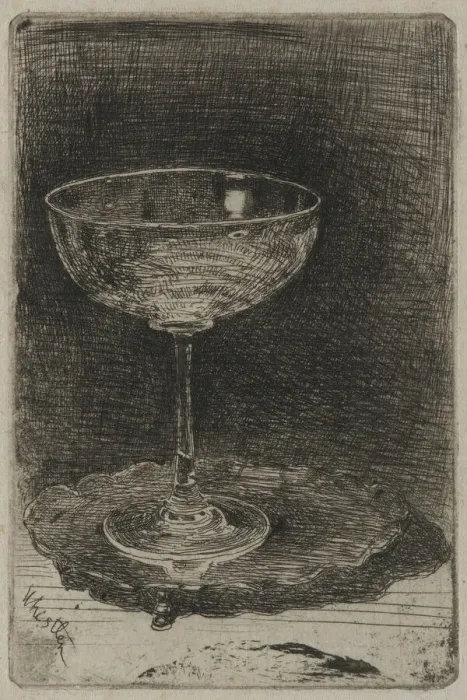 Framed Print : The Wine Glass, 1858. Creator: James Abbott McNeill Whistler Framed Print : The Wine Glass, 1858. Creator: James Abbott McNeill Whistler