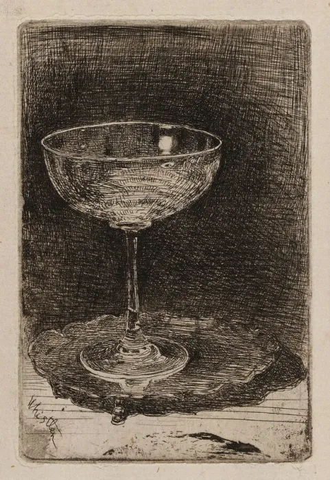 Framed Print : The Wine-Glass, 1858. Creator: James Abbott McNeill Whistler Framed Print : The Wine-Glass, 1858. Creator: James Abbott McNeill Whistler