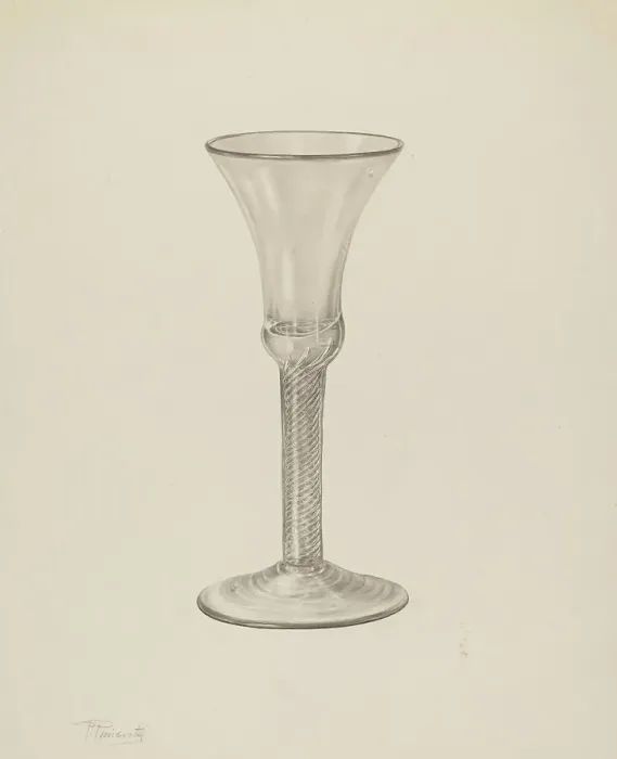 Framed Print : Wine Glass, 1935 / 1942. Creator: Palmyra Pimentel Framed Print : Wine Glass, 1935 / 1942. Creator: Palmyra Pimentel