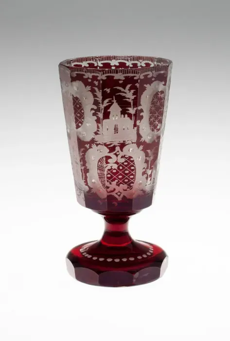 Framed Print : Wine Glass, Bohemia, c. 1850 / 80. Creator: Bohemia Glass Framed Print : Wine Glass, Bohemia, c. 1850 / 80. Creator: Bohemia Glass