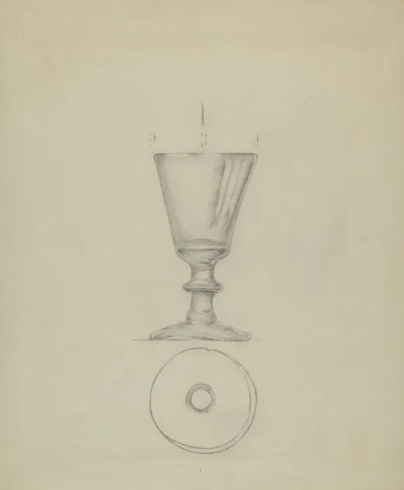 Framed Print : Wine Glass, c. 1936. Creator: Albert Eyth Framed Print : Wine Glass, c. 1936. Creator: Albert Eyth