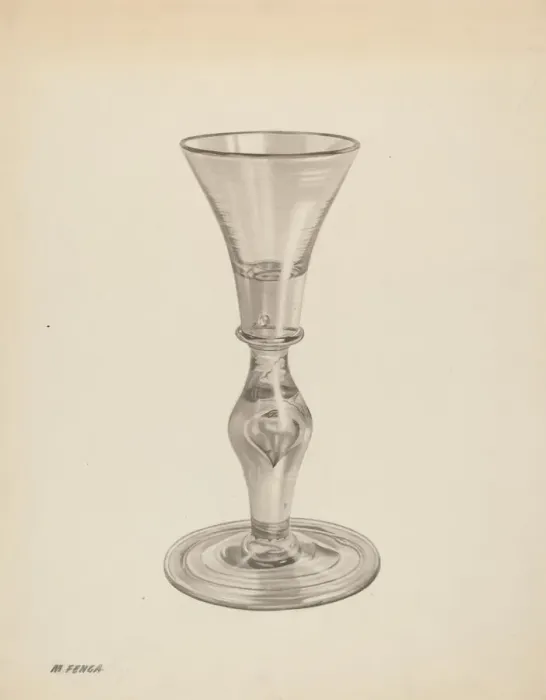 Framed Print : Wine Glass, c. 1939. Creator: Michael Fenga Framed Print : Wine Glass, c. 1939. Creator: Michael Fenga