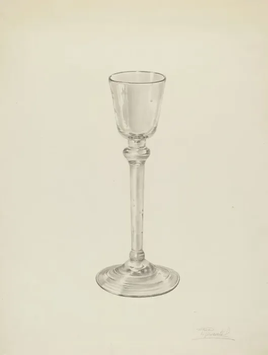 Framed Print : Wine Glass, c. 1939. Creator: Palmyra Pimentel Framed Print : Wine Glass, c. 1939. Creator: Palmyra Pimentel