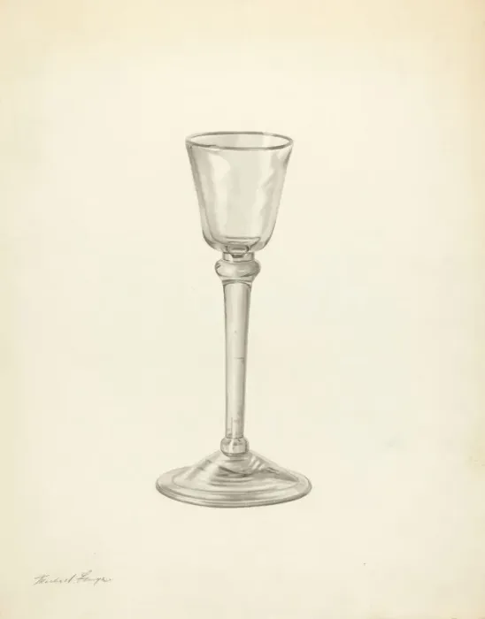 Framed Print : Wine Glass, c. 1940. Creator: Michael Fenga Framed Print : Wine Glass, c. 1940. Creator: Michael Fenga