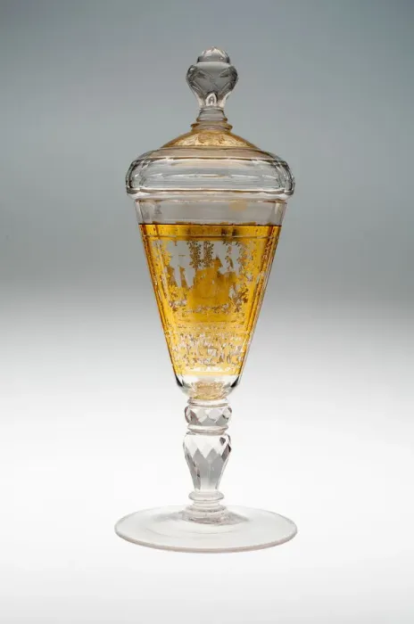 Framed Print : Wine Glass and Cover, Bohemia, c. 1730. Creator: Bohemia Glass Framed Print : Wine Glass and Cover, Bohemia, c. 1730. Creator: Bohemia Glass