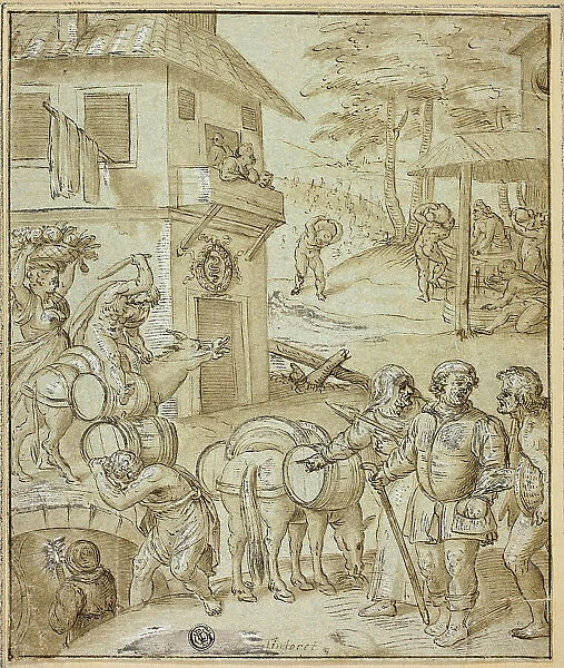 Wine Harvest, n.d. Creators: Jacopo Tintoretto, Frans Floris, Willem Key