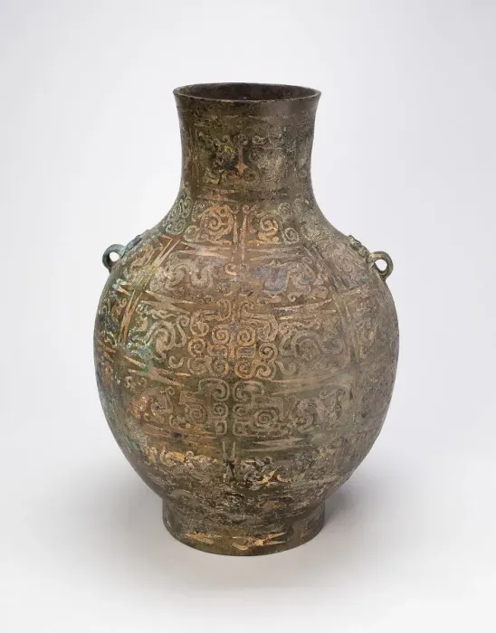 Framed Print : Wine Jar (Hu), Eastern Zhou dynasty, Warring States period (480-221 B. C. ), c Framed Print : Wine Jar (Hu), Eastern Zhou dynasty, Warring States period (480-221 B. C. ), c