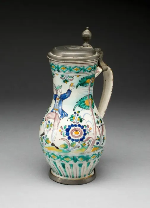 Framed Print : Wine Jug, Gmunden, c. 1800. Creator: Unknown Framed Print : Wine Jug, Gmunden, c. 1800. Creator: Unknown