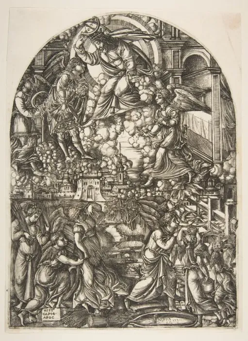 Framed Print : The Winepress of the Wrath of God, from the Apocalypse. n. d. Creator: Jean Duvet Framed Print : The Winepress of the Wrath of God, from the Apocalypse. n. d. Creator: Jean Duvet