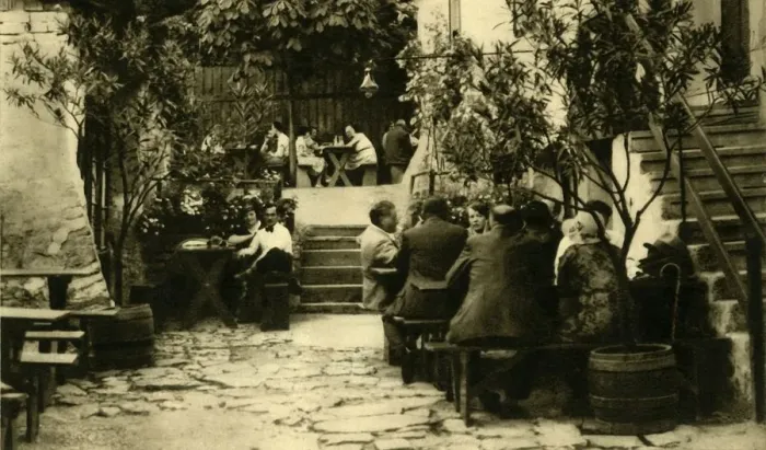 Framed Print : Winery at Grinzing, Vienna, Austria, c1935. Creator: Unknown Framed Print : Winery at Grinzing, Vienna, Austria, c1935. Creator: Unknown