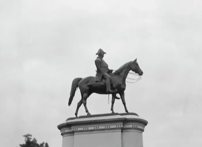 Framed Print : Winfield Scott - Equestrian statues in Washington, D.C. between 1911 and 1942. Creator: Arnold Genthe