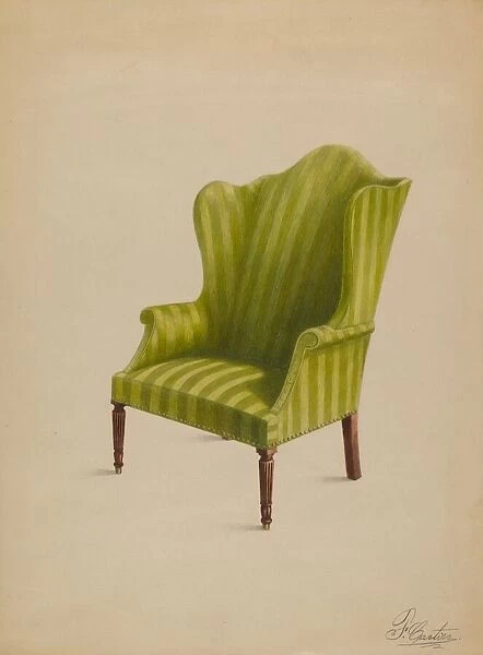 Wing Chair, c. 1936. Creator: Ferdinand Cartier