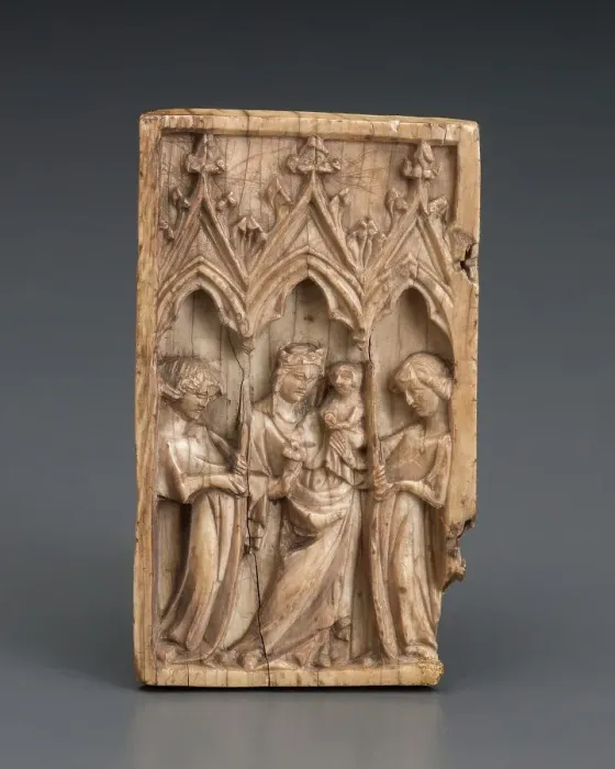 Framed Print : Wing of a Diptych: Madonna and Child, about 1350. Creator: Unknown Framed Print : Wing of a Diptych: Madonna and Child, about 1350. Creator: Unknown