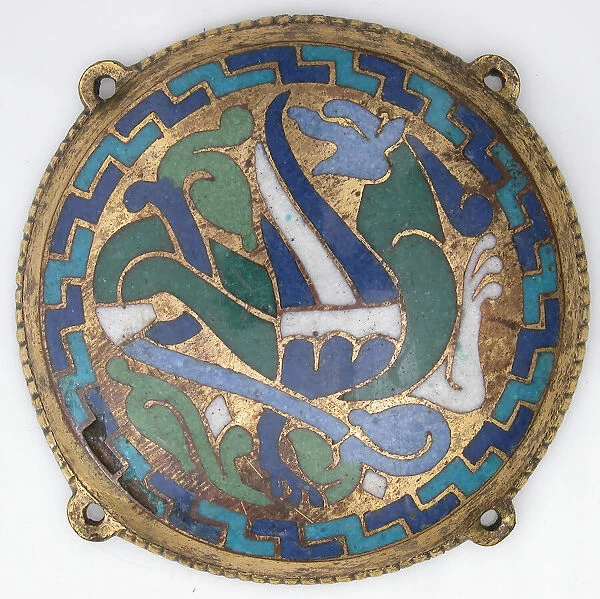 Winged Dragon (one of five medallions from a coffret), French, ca. 1110-30