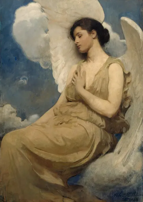 Framed Print : Winged Figure, 1889. Creator: Abbott Handerson Thayer Framed Print : Winged Figure, 1889. Creator: Abbott Handerson Thayer