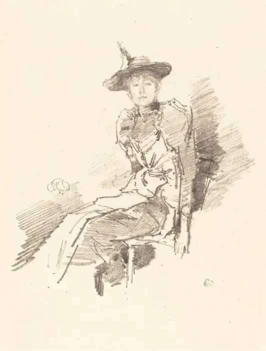 Framed Print : The Winged Hat, 1890. Creator: James Abbott McNeill Whistler Framed Print : The Winged Hat, 1890. Creator: James Abbott McNeill Whistler