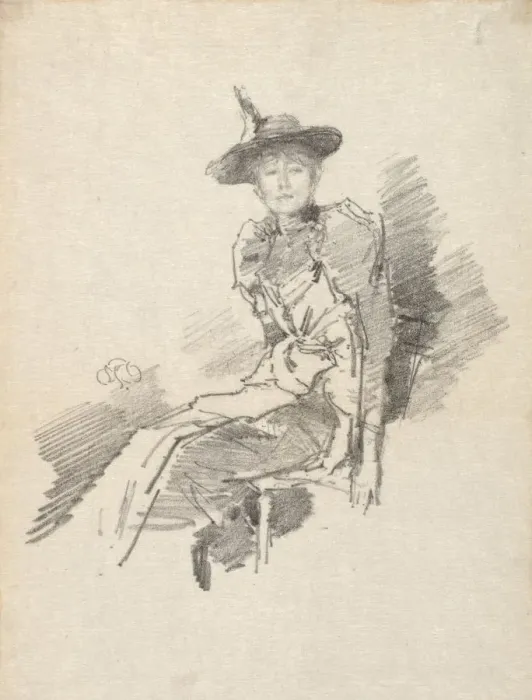 Framed Print : The Winged Hat, 1890. Creator: James McNeill Whistler (American, 1834-1903) Framed Print : The Winged Hat, 1890. Creator: James McNeill Whistler (American, 1834-1903)