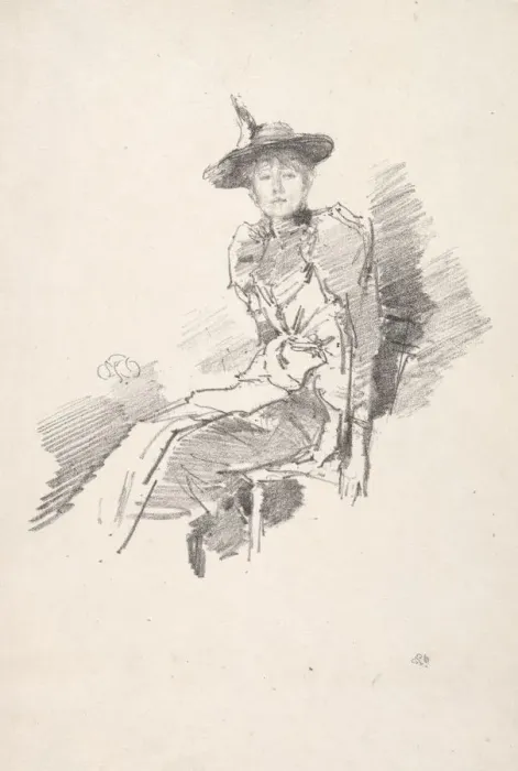 Framed Print : The Winged Hat, 1890. Creator: James McNeill Whistler (American, 1834-1903) Framed Print : The Winged Hat, 1890. Creator: James McNeill Whistler (American, 1834-1903)