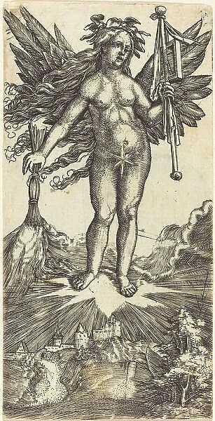 Winged Woman on a Star, c. 1515 / 1518. Creator: Albrecht Altdorfer