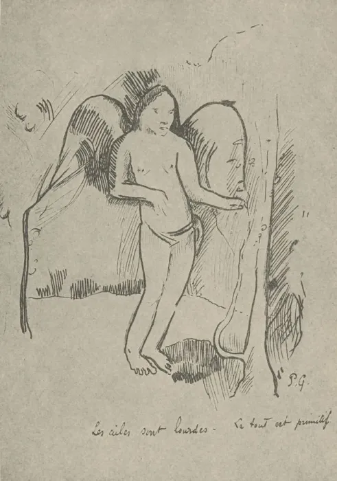 Framed Print : The Wings are Heavy, 1936. Artist: Paul Gauguin Framed Print : The Wings are Heavy, 1936. Artist: Paul Gauguin