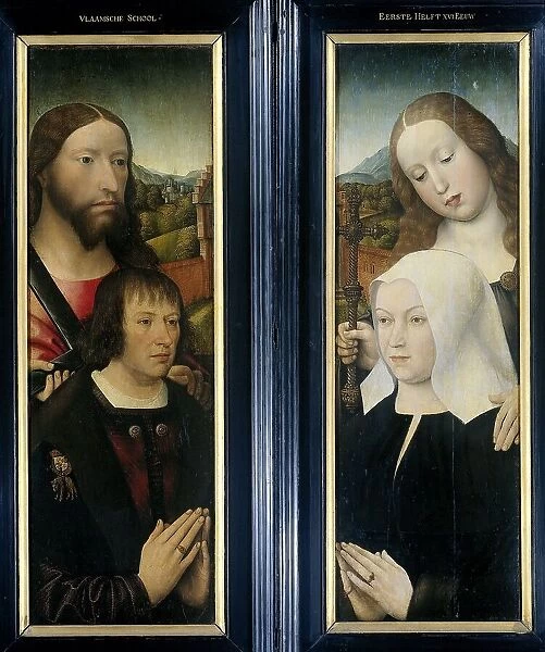 Two Wings of a Triptych with the Donor, Thomas Isaacq, accompanied by Saint Thomas... c.1505-c.1510 Creator: Master of the Legend of the Magdalen