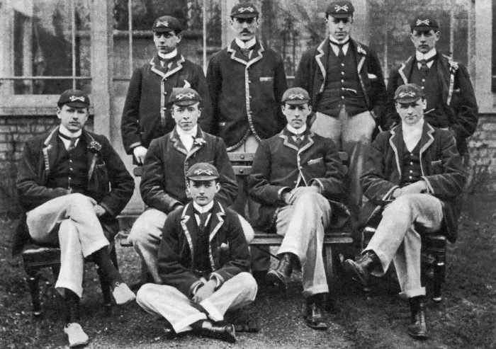 Framed Print : The winning Oxford boat race crew, 1896 (1937) Framed Print : The winning Oxford boat race crew, 1896 (1937)